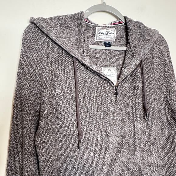 Flag & Anthem Men’s Brown Knit Hooded Sweater Pullover Medium NWT Casual Warm - Picture 3 of 10